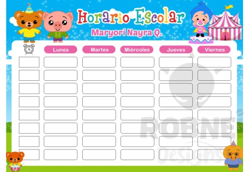Plim Plim Girl Horario Escolar